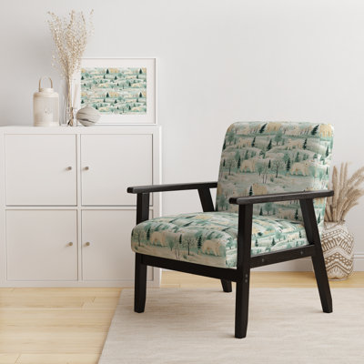 Arctic Polar Bear Essence - Upholstered Glam Arm Chair, White Accent Chair