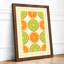 Citrus Grid Modern - Framed Print-526070363-526070364