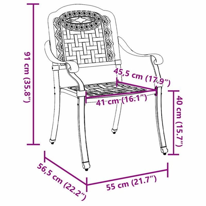 Patio Dining Armchair, White