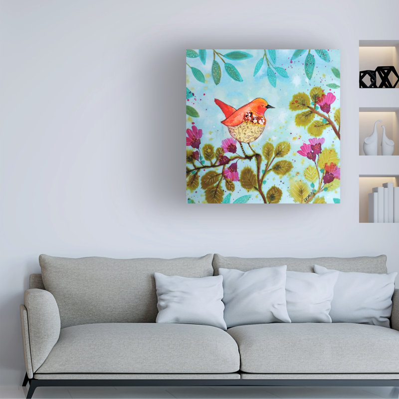 Art sur toile «Le Son Cœur» par Sylvie Demers, H 35 po x l 35 po x P 2 po