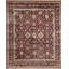 Silver Screen Hand Knotted Wool Area Rug in Red/Ivory-50943503