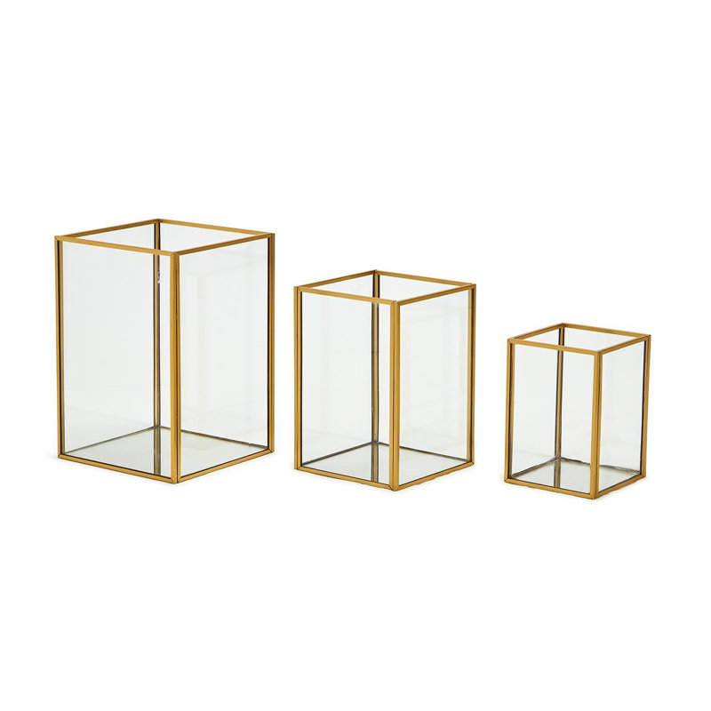 Set Of 3 Rectangular Windows Vase