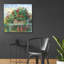 «Geranium Bench Crop» par Carol Rowan, August Grove®, art mural en verre acrylique-1406287570