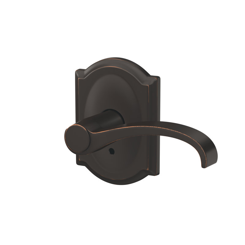 Whitney Hall-Closet and Bed-Bath Lever with Camelot Trim, Aged Bronze