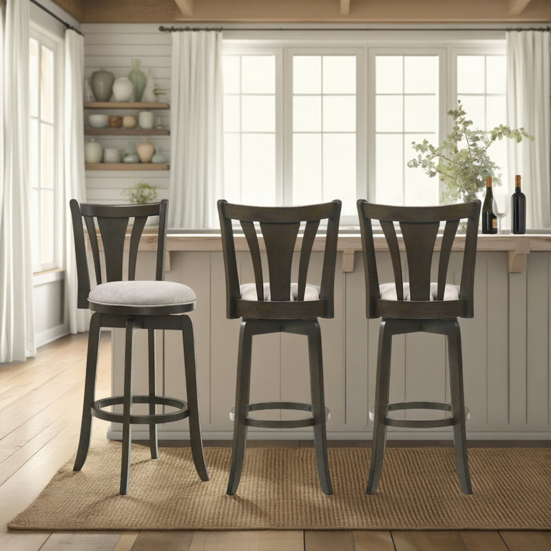 Tabouret de bar Beckett, Gris, Tabouret de bar (siège d'une hauteur de 30,25 po), Gris clair
