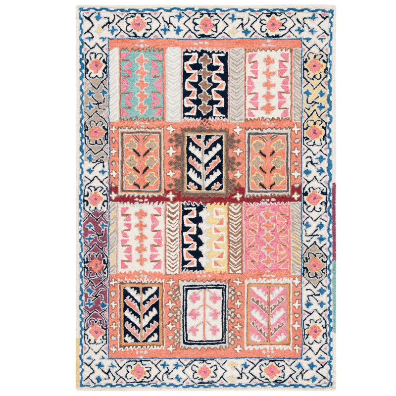 Pimm Hand Tufted Wool Oriental Rug, Rectangle 4' x 6'