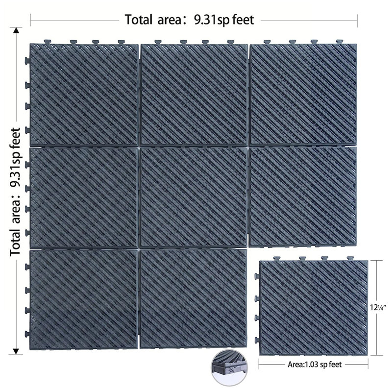 Carreaux de terrasse à emboîtement de patio