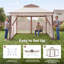 12 pi. X 12 pi Tente de pavillon pop-up avec moustiquaire, installation instantanée en une seule pression-128919887-128919888