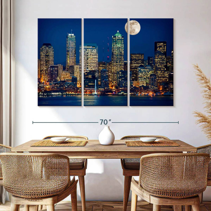 Aime Seattle Nightscape, 14" H x 23" W