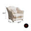 Fauteuil en cuir véritable American Light Luxury