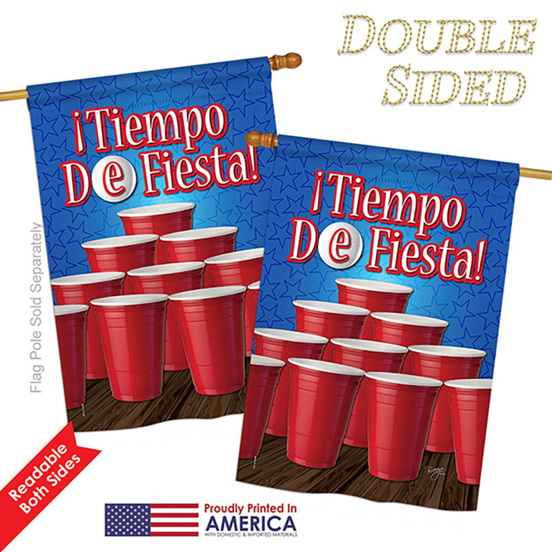 Drapeau de maison Happy Face and Drinks