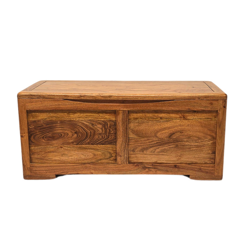 Agarwal Solid Acacia Trunk Coffee Table with Storage