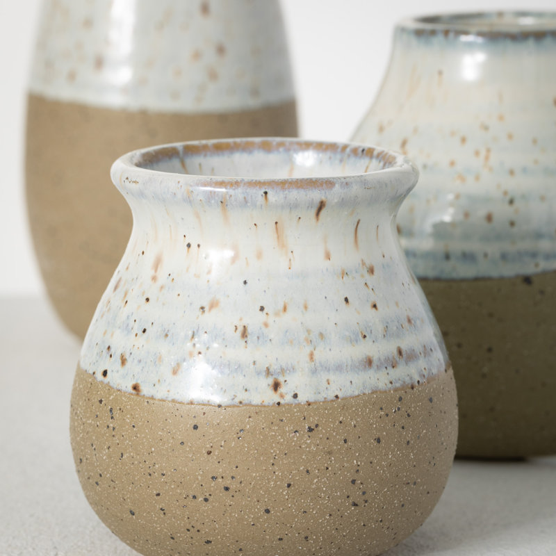Mcquade Ceramic Table Vase, Blue/Brown