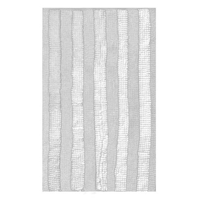 36"x24" Large Red White Stripe Soft Cozy Plush Chenille Bath Mat Bathroom Rug