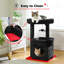 Arbre à chat, tour de chat en forme de cactus pour chats d'intérieur avec condo pour chat privé, poteaux à griffer en sisal naturel et pompon en peluche pour petits chats