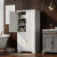 Armoire de rangement haute multifonctionnelle: Organisateur polyvalent de grande capacité pour salle de bain / bureau / cuisine (disponible en noir / blanc / gris)-1465284322