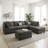 3 - Piece Upholstered Chaise Sectional-212834026