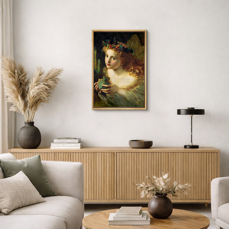 Illustration de princesse féerique avec papillons, images de filles fantastiques, impression sur toile