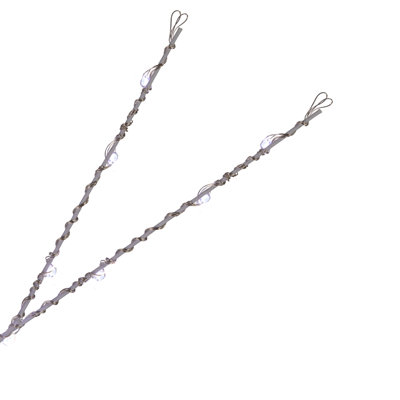 Arbre de Noël avec bouleau blanc 4 pi avec lumières DEL blanc pur