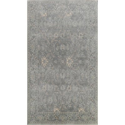 Silver Washed Ziegler Turkish Area Rug 7X10