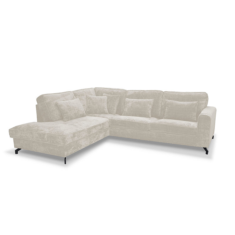 5 Seater Sofa & Chaise, Left Hand Facing, Cream