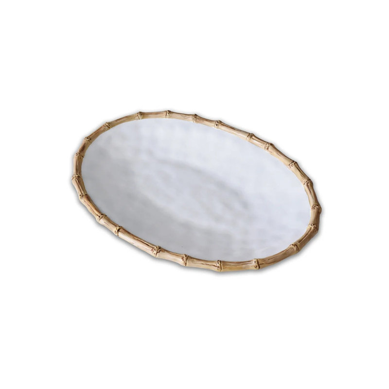 Plateau en mélamine Beatriz Ball Vida, H 1,5 po x L 19 po x l 13 po, Blanc/naturel