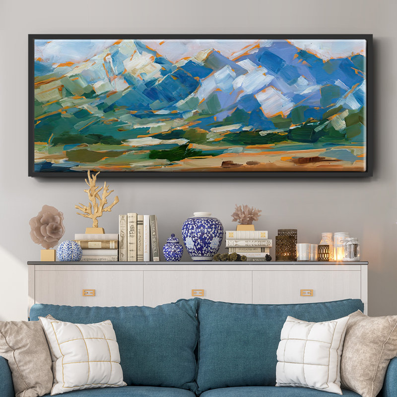 Blue Mountain Peaks II - toile encadrée, Noir, H 12 po x l 30 po x P 1,5 po