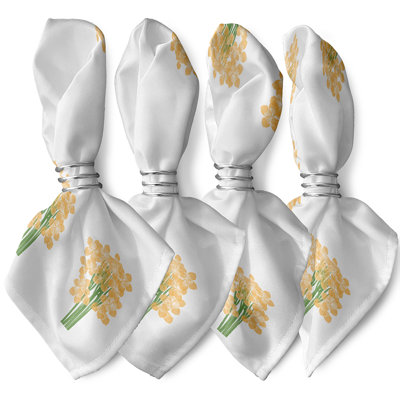 Cleven Polyester Floral Square Napkin