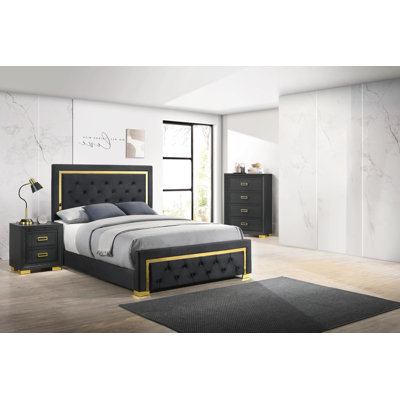 Kezion 3-4_Giovanna Upholstered Tufted Panel Bedroom Set by Mercer41
