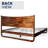  Sunset Solid Acacia Wood Queen Platform Bed, Tall Headboard, Mid-Century Art Deco Design, No Box Spring Needed, Sturdy Slat Support, Scratch & Water-Resistant, Walnut Finish-991808749-991808751