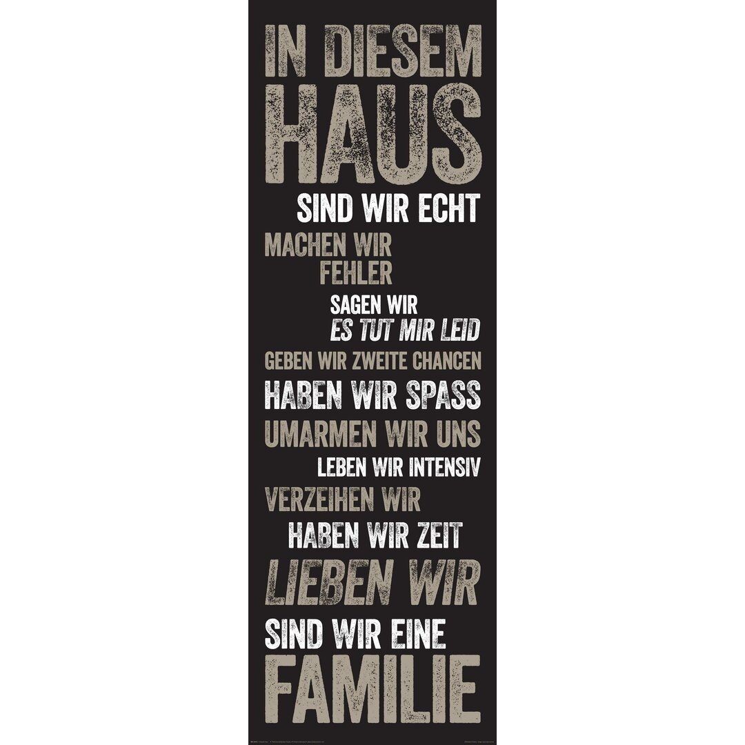 Poster In diesem Haus