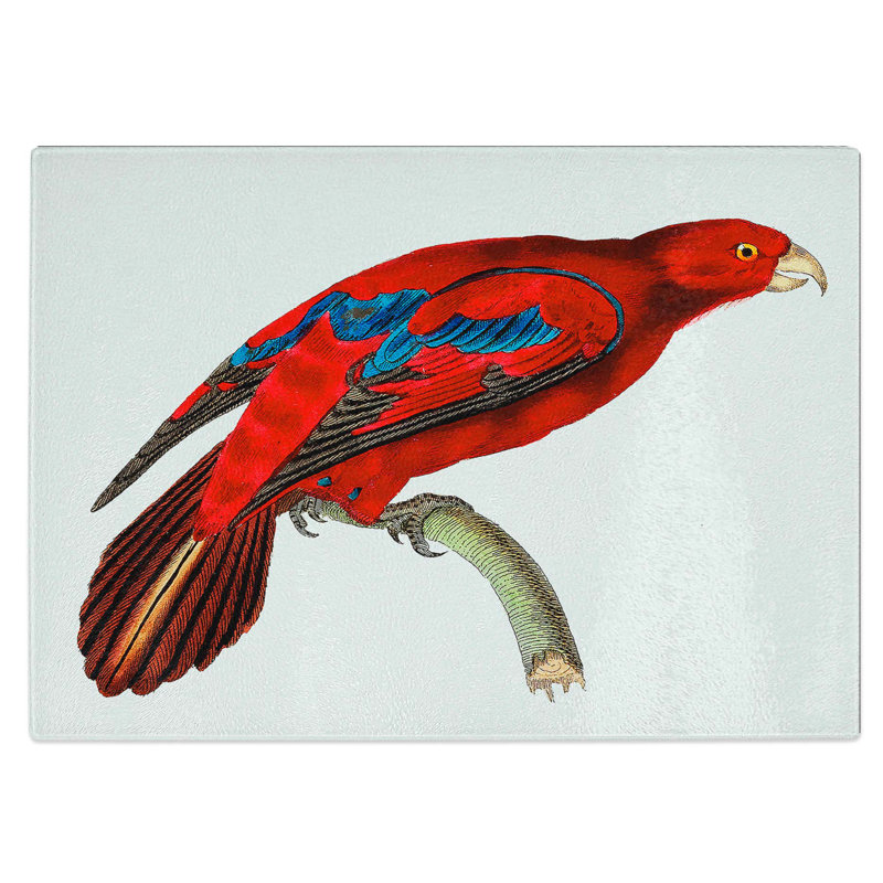 Tempered Glass Lory Chopping Board, 39 cm W x 28.5 cm L