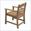 Chaise de patio pour salle à manger avec texture imitation grain de bois (ensemble de 2)-130116645