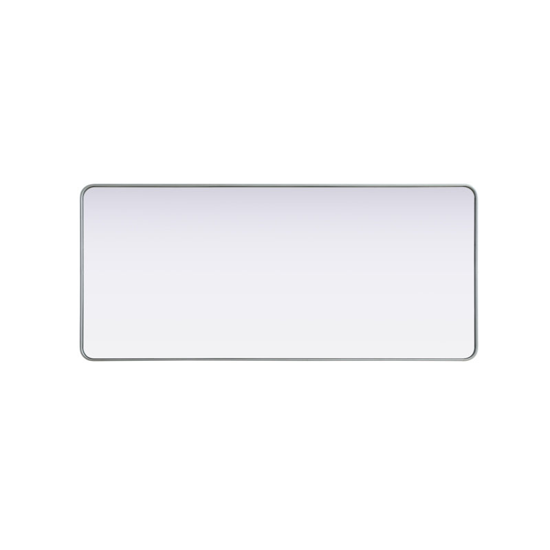 Erath Contour Metal Mirror, Silver, 72" x 32"