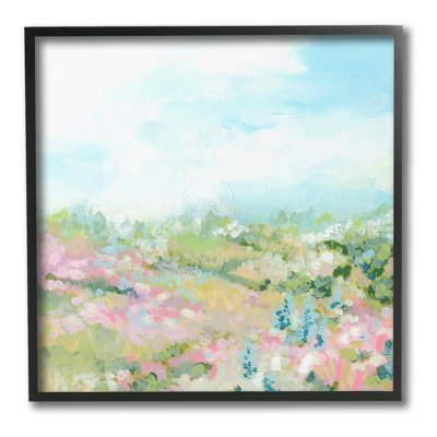 Nuageux, prairie, estampe numérique, art