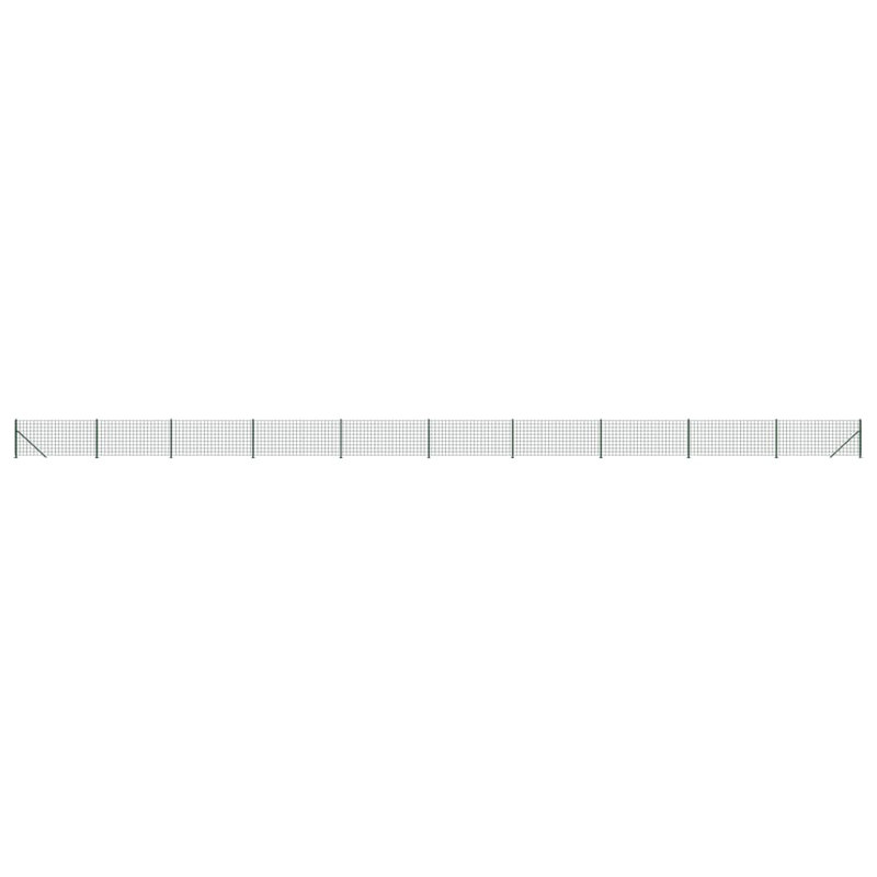 Auriana Metal Wire/Mesh Fence, Green, 100cm H x 2500cm W x 10cm D, 13