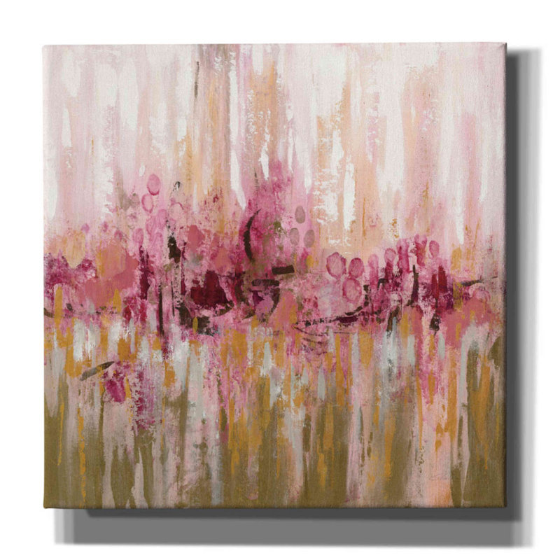 «Pink Reflections» par Silvia Vassileva, art mural sur toile, 37 po x 37 po, 37" H x 37" W x 1.75" D