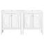 Ensemble de meuble-lavabo 60 po avec lavabo double, lavabo en céramique, portes à fermeture en douceur avec tablette, tiroir de rangement-855377685
