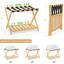 44cm W Bamboo / Rattan Luggage Rack-528084766