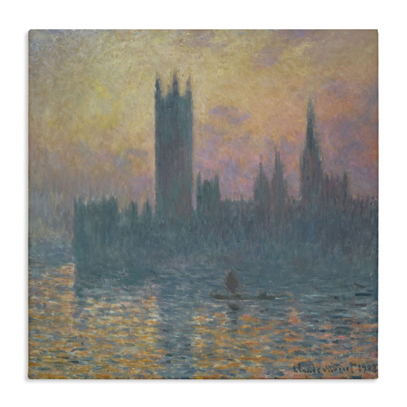 Art mural classique sur toile Monet London View par one1000paintings, H 17 po x l 17 po