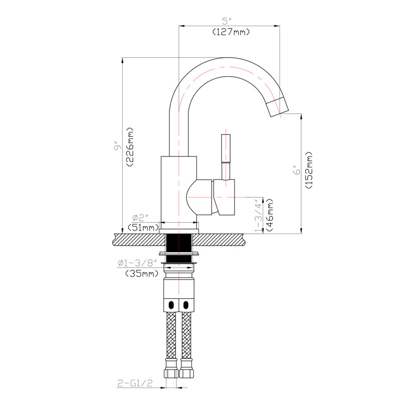 Single-handle Bathroom Faucet, Brushed Nickel