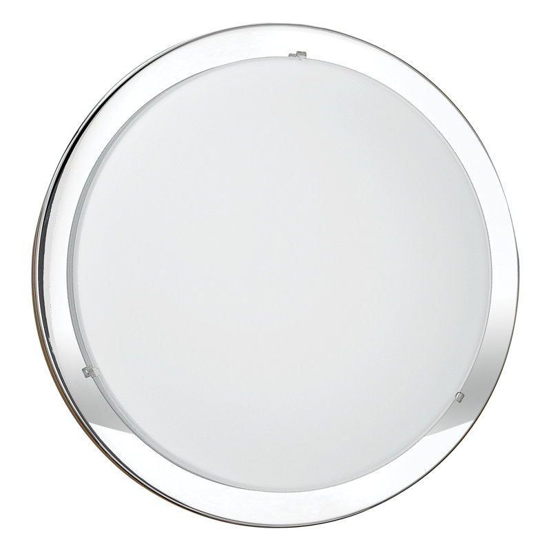 Plafonnier encastré 1 lumière Prue, H 4,38 po x l 14,57 po x P 14,57 po, Chrome