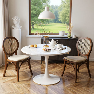 Indars Round Metal Base Dining Table