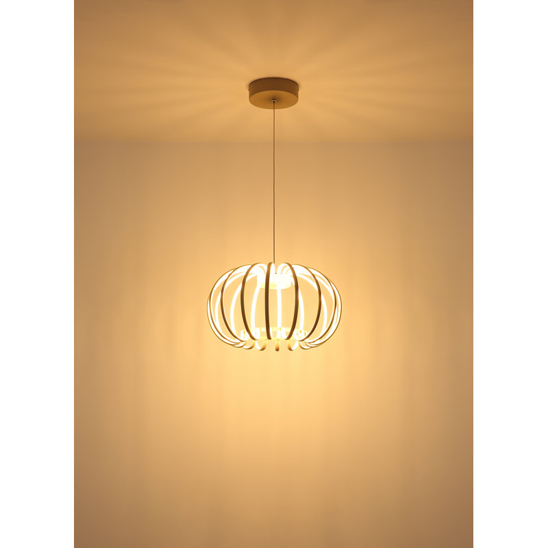 1 - Light LED Geometric Pendant, Natural