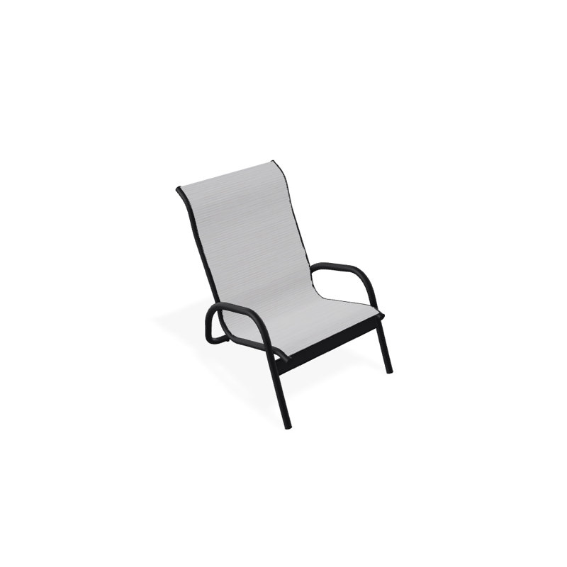 Gardenella Patio Chair, Black, Abalone