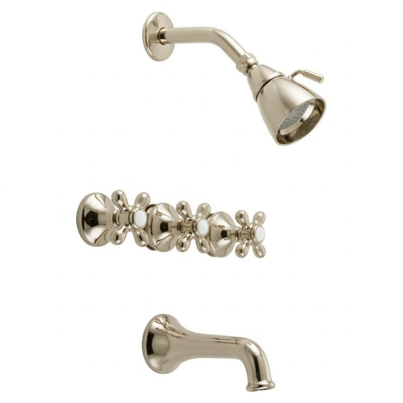 Sacramento In-Wall Tub and Shower Set by Strom Living, Polished Nickel