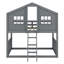 House Bunk Bed With Ladder, Wood Bed-1800114565