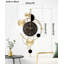 Grande horloge murale en métal - Horloge à piles silencieuse sans pile pour le salon, la chambre à coucher ou le bureau - Cadeau décoratif élégant pour la décoration intérieure