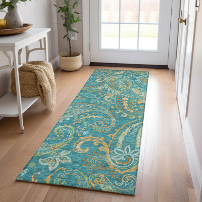 Kinslee Indoor/Outdoor Area Rug with Non-Slip Backing
