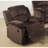 Living Space Recliner - Chocolate Color Padded Suede With Metal Modern Room In &